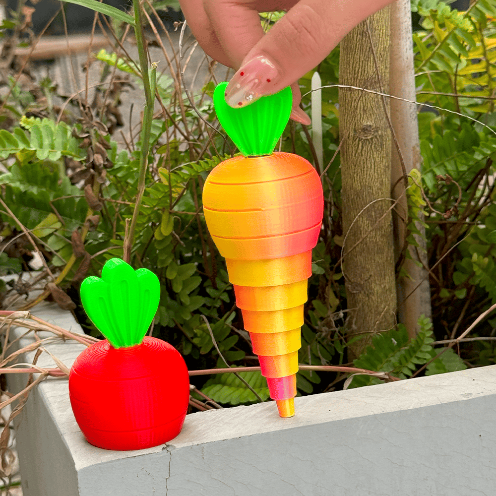 🥕3D Printed Decompression And Retractable Carrot Toy
