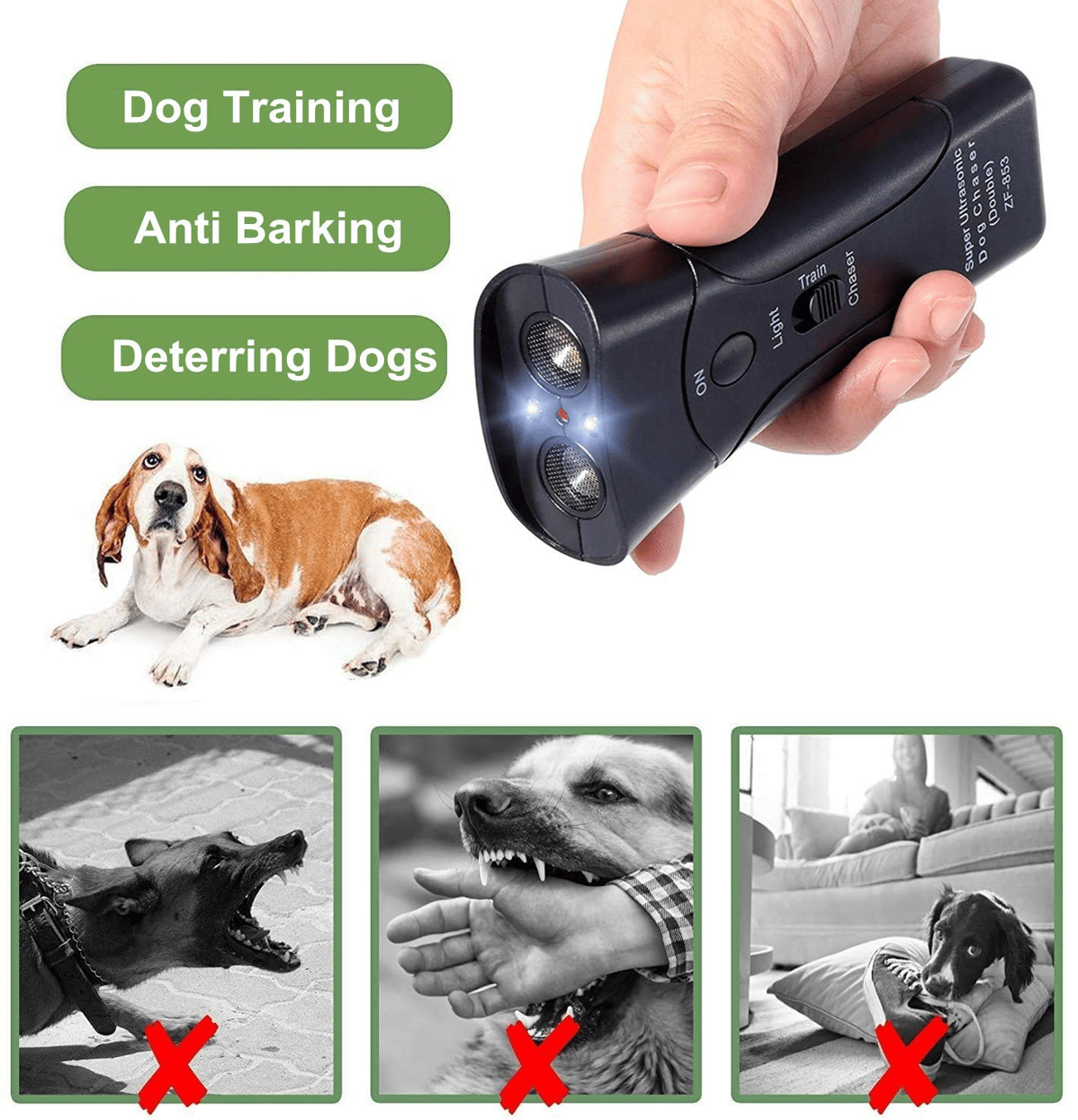 Dual Sensor Ultrasonic Anti Barking Device