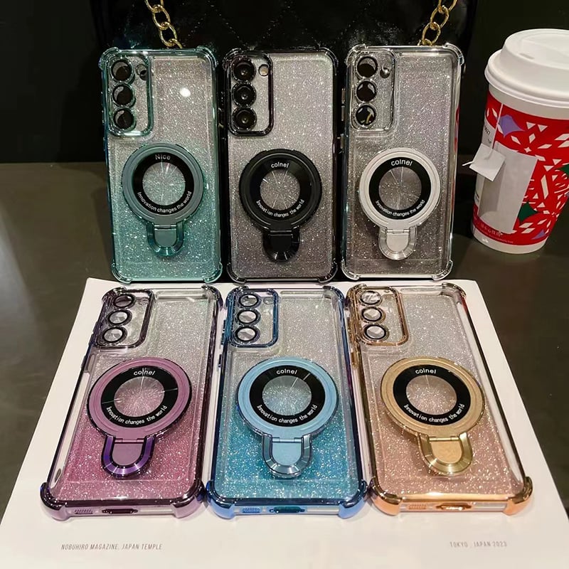 🔥New In Phone Case for iPhone 16 Series - Four Corners Air Cushion Anti-fall Case for iPhone with Invisible Ring Stand