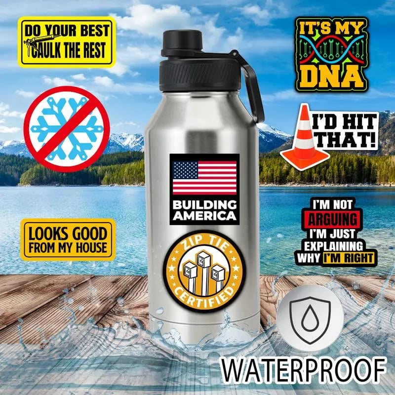 π₯123Pcs Blue Collar Funny Stickers π·ββοΈ
