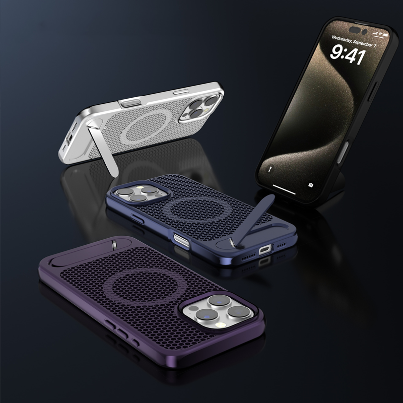 HiveFlow Cooling Case – Built-in Stand & MagSafe Compatible Design