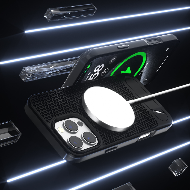 HiveFlow Cooling Case – Built-in Stand & MagSafe Compatible Design