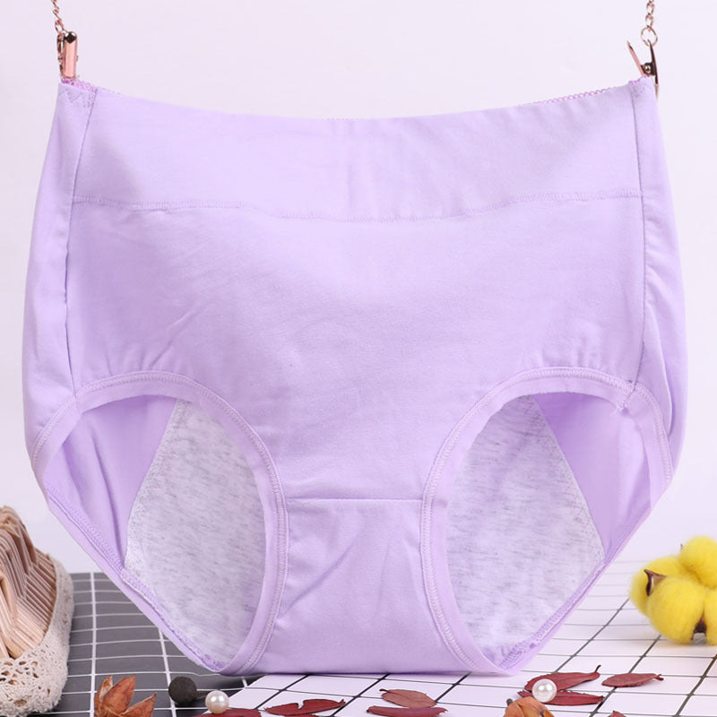 High-waisted high-waisted underwear in antibacterial and anti-drip physiological cotton