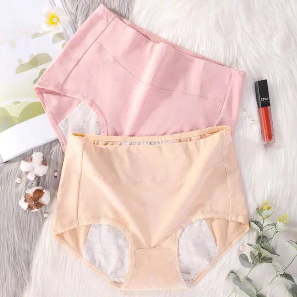 High-waisted high-waisted underwear in antibacterial and anti-drip physiological cotton