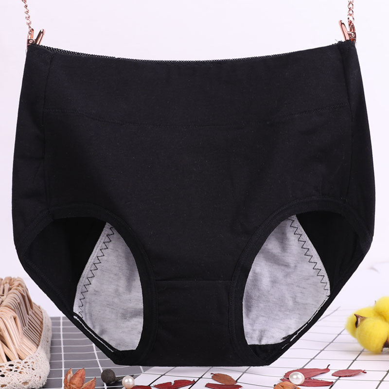 High-waisted high-waisted underwear in antibacterial and anti-drip physiological cotton