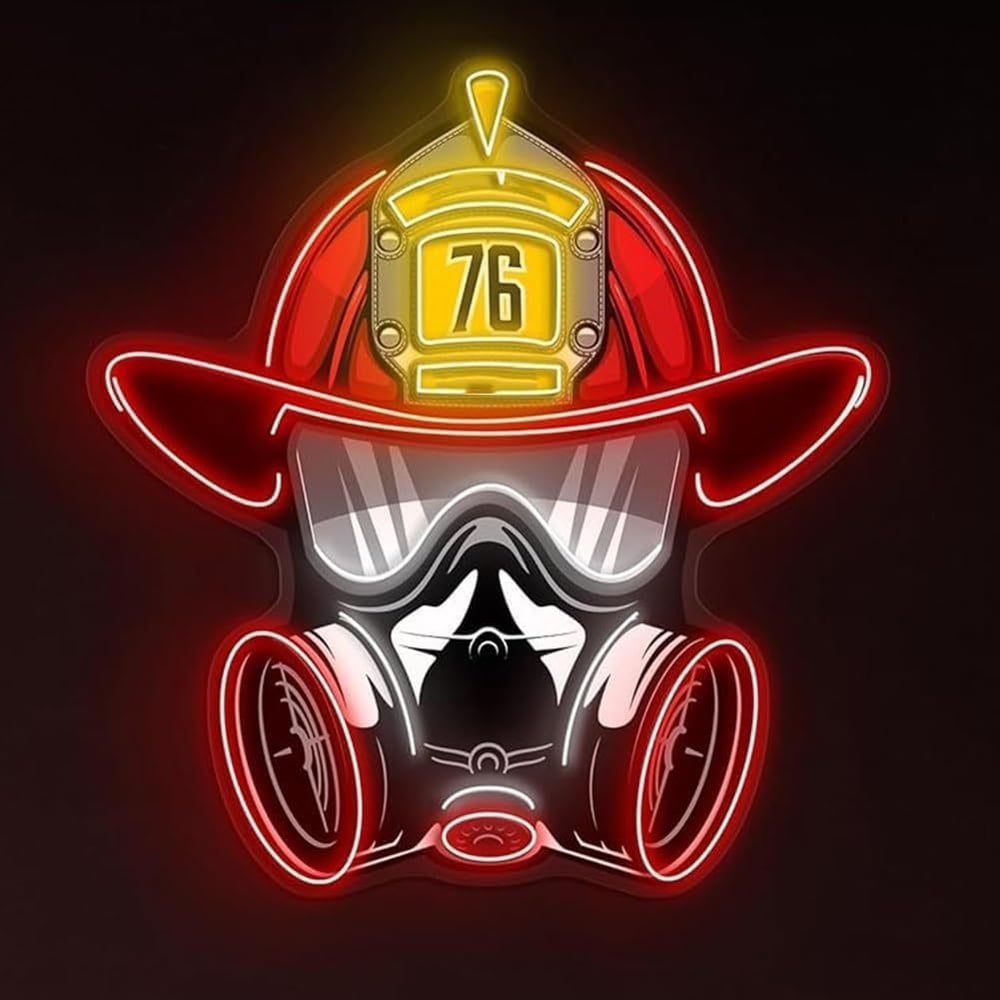 ⏰Firefighter Helmet Neon Sign🎁