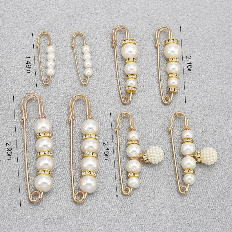 Pearl Brooch Safety Pins