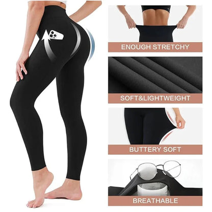 💕2025 HOT SALE 30% OFF🌸High-Waisted Butt Lifting Tummy Control Shaping Training Leggings with Side Pocket