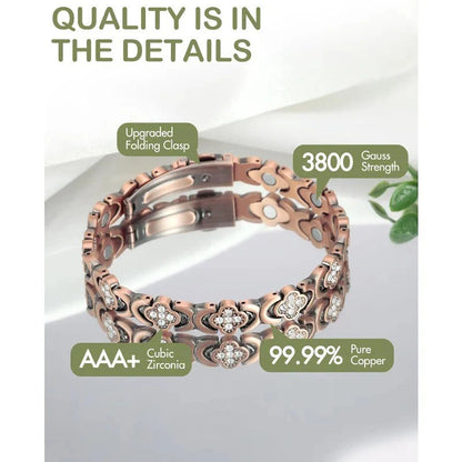 Infinity Clover Copper Magnetic Bracelet