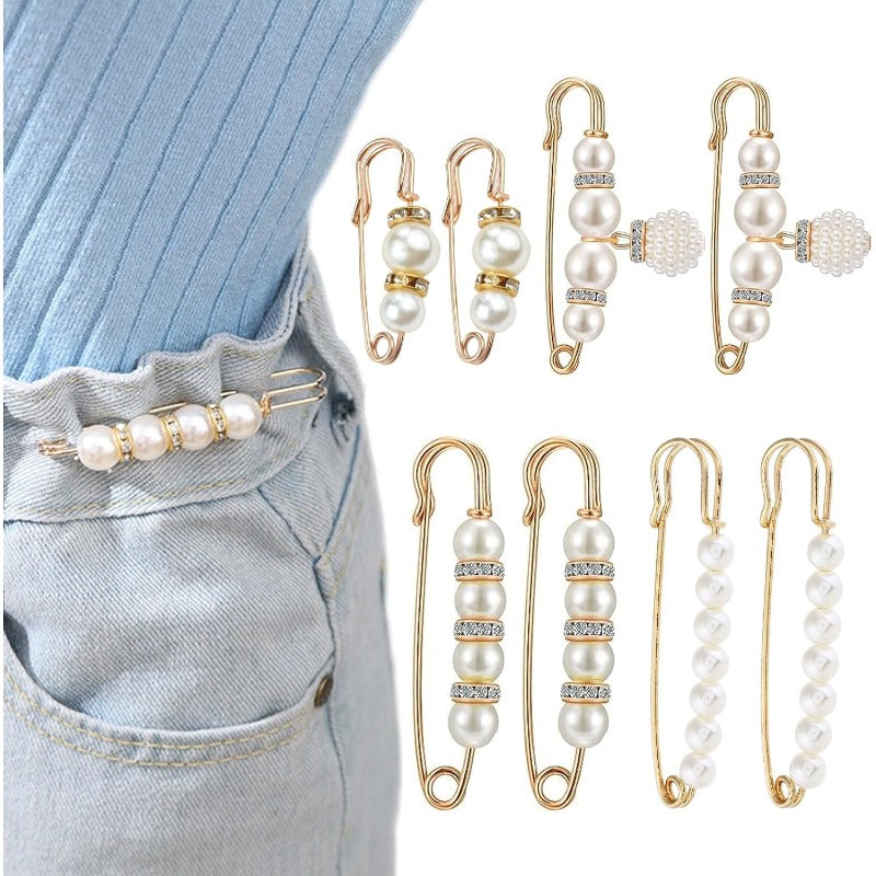 Pearl Brooch Safety Pins