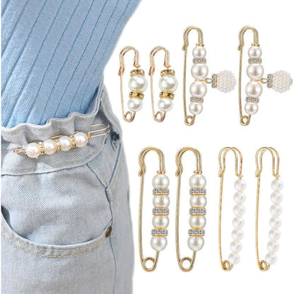 Pearl Brooch Safety Pins