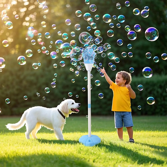 Bubblo Automatic Bubble Maker with Lights & Music for Kids