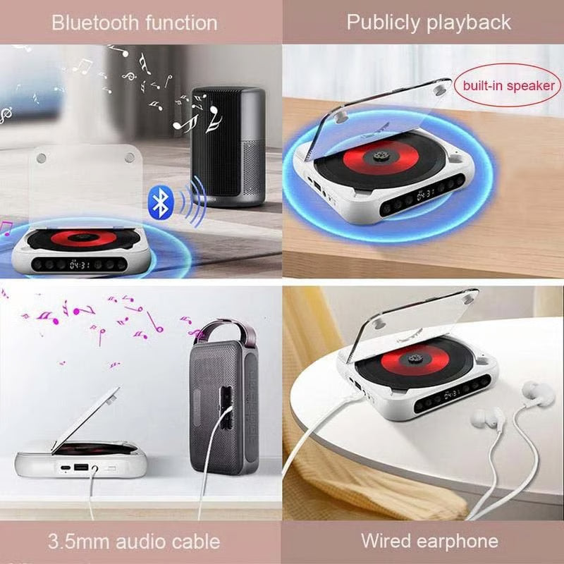 Portable Bluetooth CD Player - Halloween & Christmas SALE: 30% OFF!