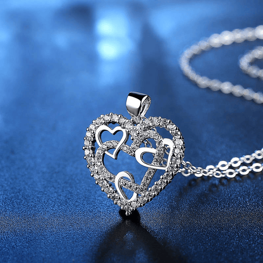 Last Day 69% OFF - Keep Me In Your Heart - Interlocking Hearts Necklace