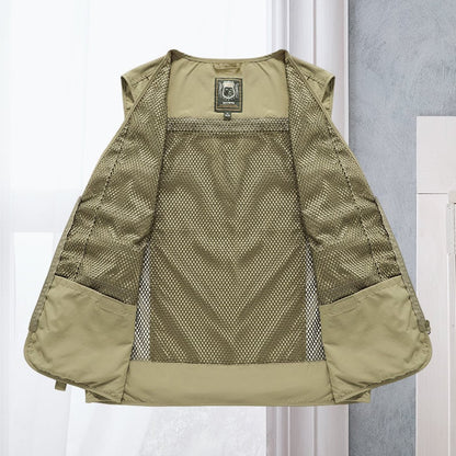🔥Last day 48% OFF - 😍Breathable Mesh Zip Cargo Vest