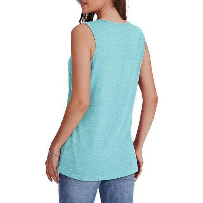 Lightweight V-Neck Sleeveless Tank Top – Soft, Stretchy & Summer-Ready