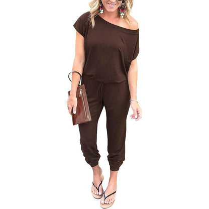 Off-Shoulder Jogger Jumpsuit – Lounge-to-Street Comfort with All-Day Style