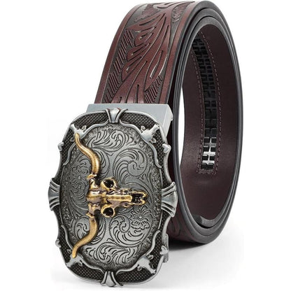 🔥LAST DAY 49% OFF - Adjustable Ratchet Western Belt (With Western Buckle)