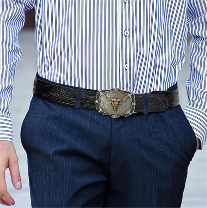 🔥LAST DAY 49% OFF - Adjustable Ratchet Western Belt (With Western Buckle)