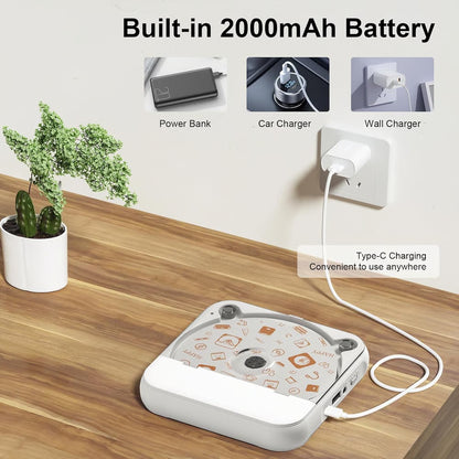 Portable Bluetooth CD Player - Halloween & Christmas SALE: 30% OFF!