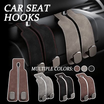Eptchn TwinHook Leather Car Headrest Hangers