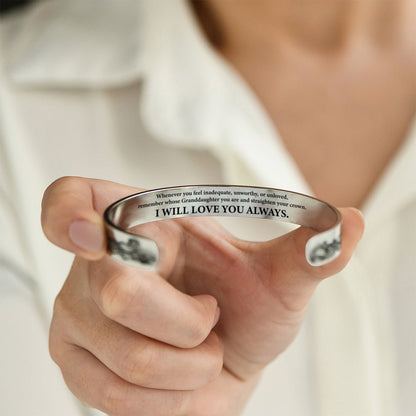 Last Day 75% OFF - To My Granddaughter, I Will Love You Always Bracelet