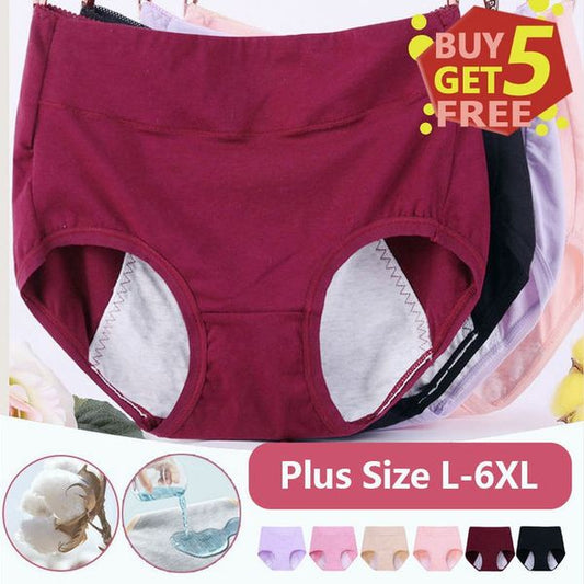 High-waisted high-waisted underwear in antibacterial and anti-drip physiological cotton