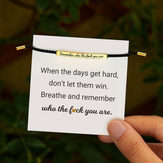 🔥LAST DAY 69% OFF - Remember Who The F♡ck You Are Motivational Tube Bracelet