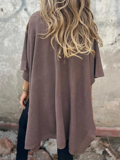 Women's Knit Poncho Cape Vest