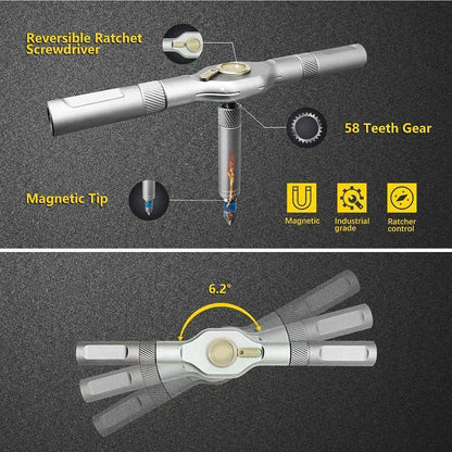 (🔥Summer Hot Sale- 30% OFF) 24 in 1 DlY Screwdriver Set Magnetic Compact and Portable Ratchet Screwdriver