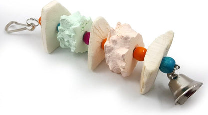 Natural Cuttle-Bone Chew & Bell Toy