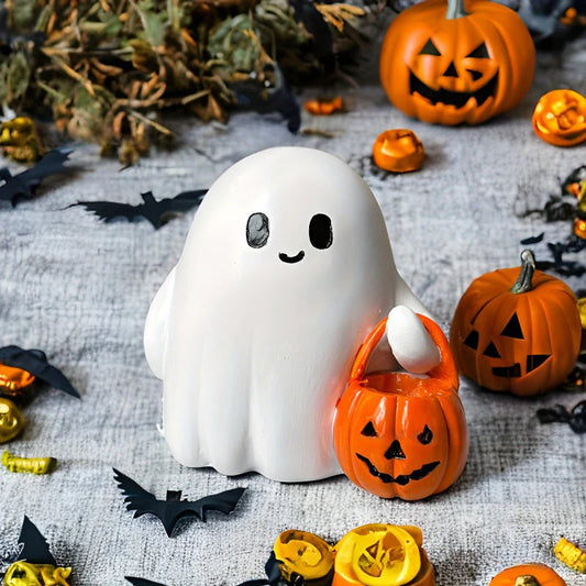 Mini Halloween Ghost Night Light – Squishy LED Pumpkin Buddy