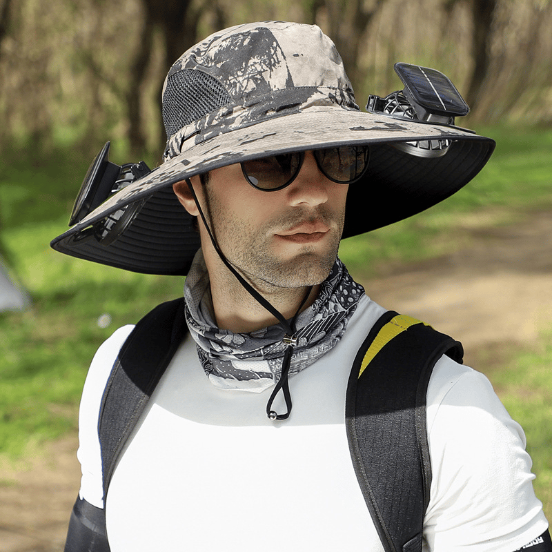 🎁Best father‘s Day Gifts❤2025 New Ultralight Solar Fan Sun Hat – Lighter Than a Baseball!⚾(Only 11oz)