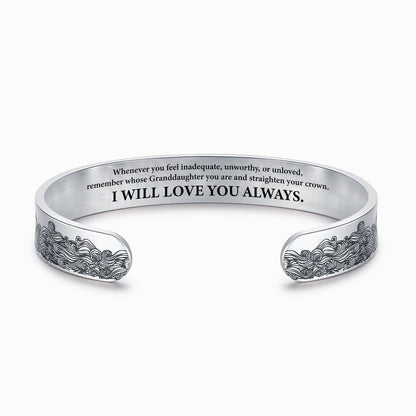 Last Day 75% OFF - To My Granddaughter, I Will Love You Always Bracelet