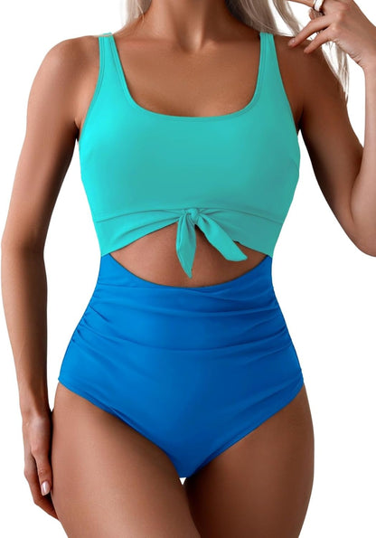 Ruched Cut-Out One-Piece Swimsuit
