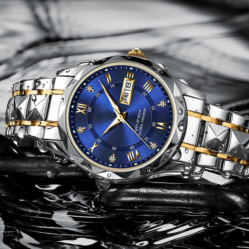 Last Day 75% OFF - Waterproof Luminous Stainless Steel Two-tone Quartz Men's Watch