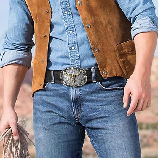 🔥LAST DAY 49% OFF - Adjustable Ratchet Western Belt (With Western Buckle)