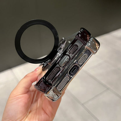 🔥New In Phone Case for iPhone 16 Series - Four Corners Air Cushion Anti-fall Case for iPhone with Invisible Ring Stand