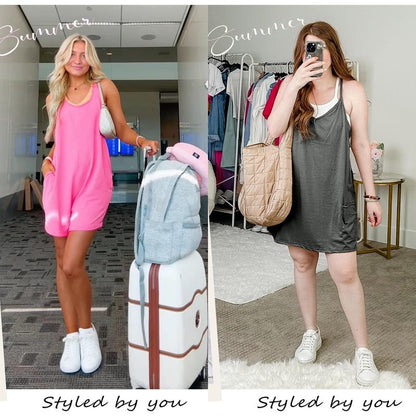 🎁Last Day sale 49% OFF - Women's Sleeveless Summer Dress with Shorts
