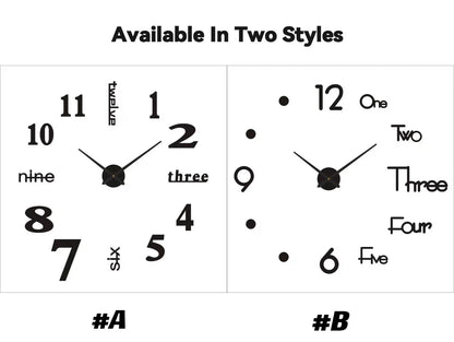 🔥Summer Hot Sale - 48% OFF 🔥MODERN DIY PUNCH-FREE WALL CLOCK