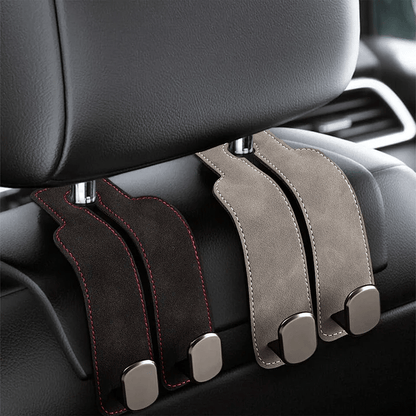 Eptchn TwinHook Leather Car Headrest Hangers