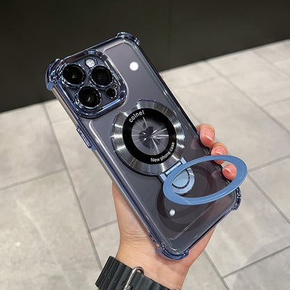 🔥New In Phone Case for iPhone 16 Series - Four Corners Air Cushion Anti-fall Case for iPhone with Invisible Ring Stand