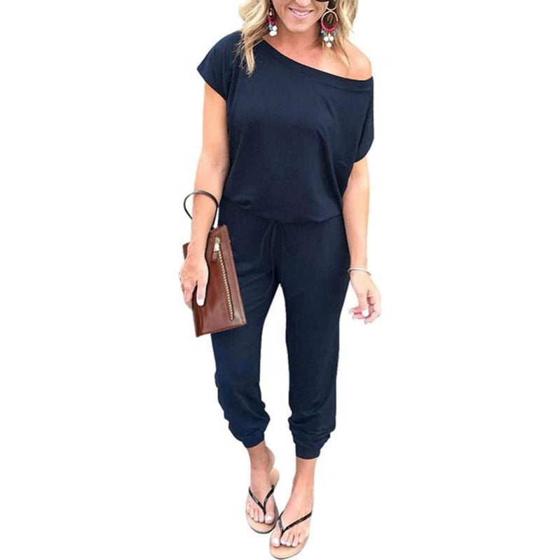Off-Shoulder Jogger Jumpsuit – Lounge-to-Street Comfort with All-Day Style
