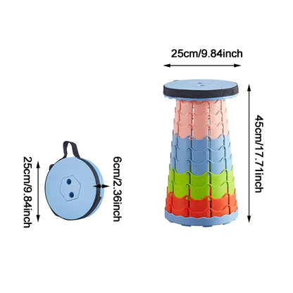 Upgraded Portable Collapsible Telescopic Stool