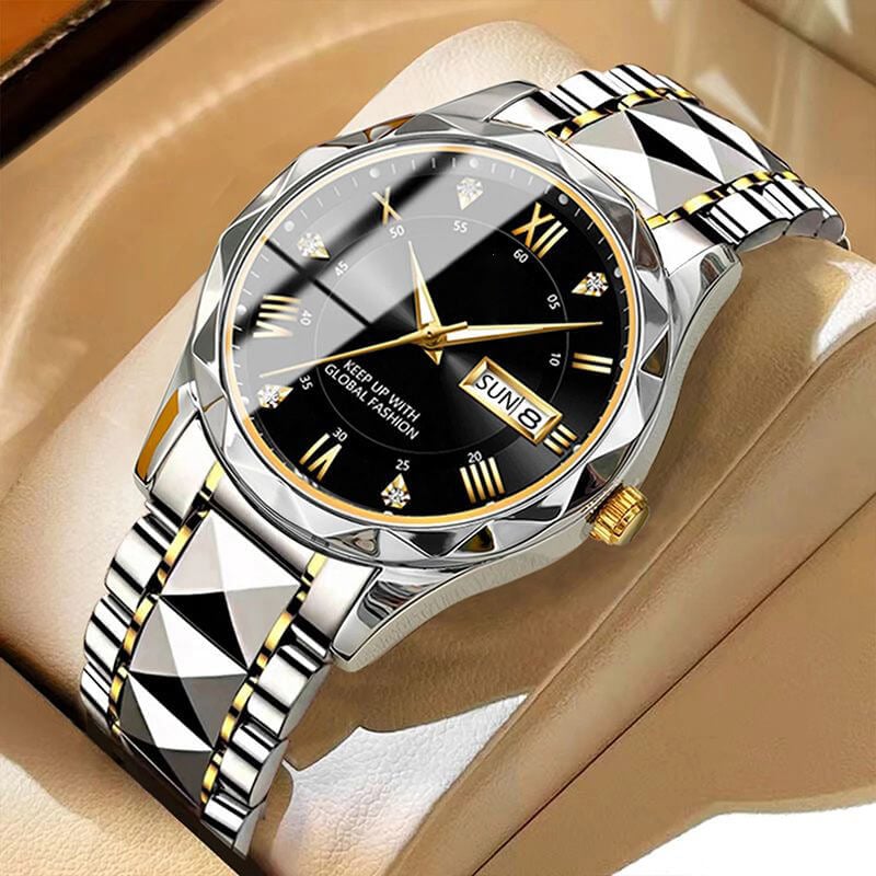 Last Day 75% OFF - Waterproof Luminous Stainless Steel Two-tone Quartz Men's Watch