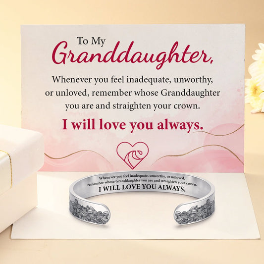 Last Day 75% OFF - To My Granddaughter, I Will Love You Always Bracelet