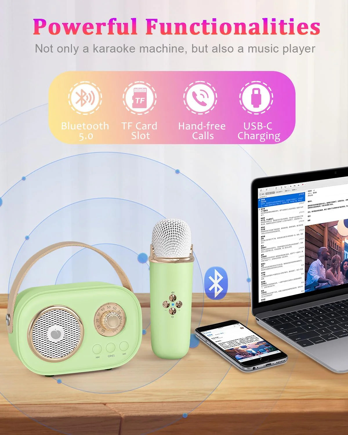 VivaMic Portable Kids Karaoke Fun Set