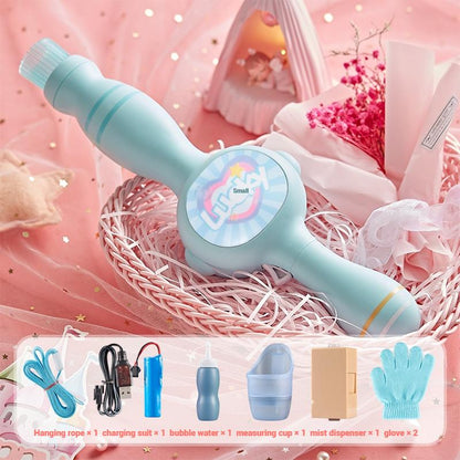 Magic Light-Up Smoke Bubble Wand – LED-Powered Fun with Catchable Bubbles