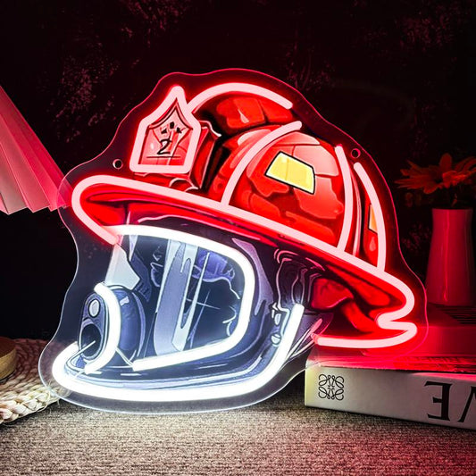 ⏰Firefighter Helmet Neon Sign🎁