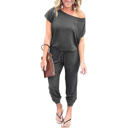 Off-Shoulder Jogger Jumpsuit – Lounge-to-Street Comfort with All-Day Style